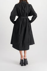 Voluminous zipped maxi dress