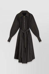 Voluminous zipped maxi dress