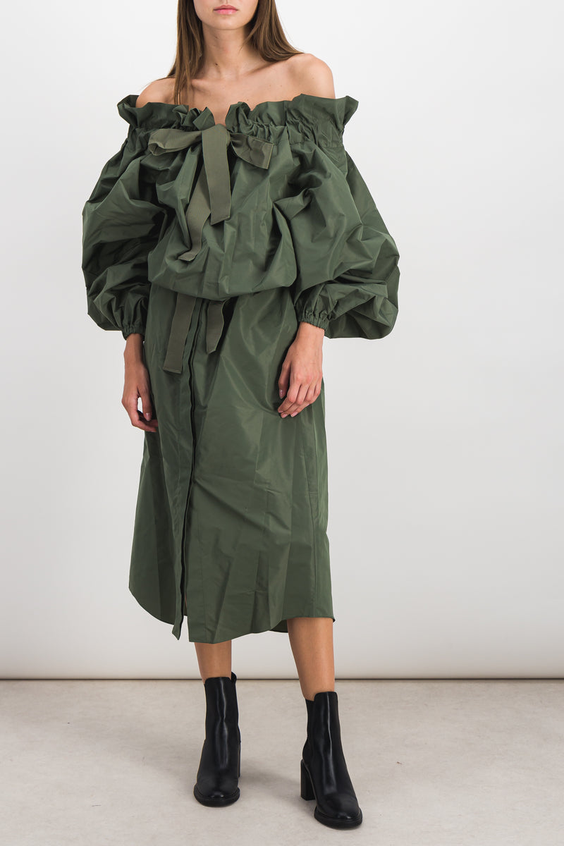 Patou - Gros grain pencil taffeta maxi skirt