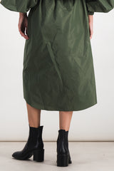 Gros grain pencil taffeta maxi skirt
