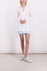 Classic shirt with flower embroidered collar