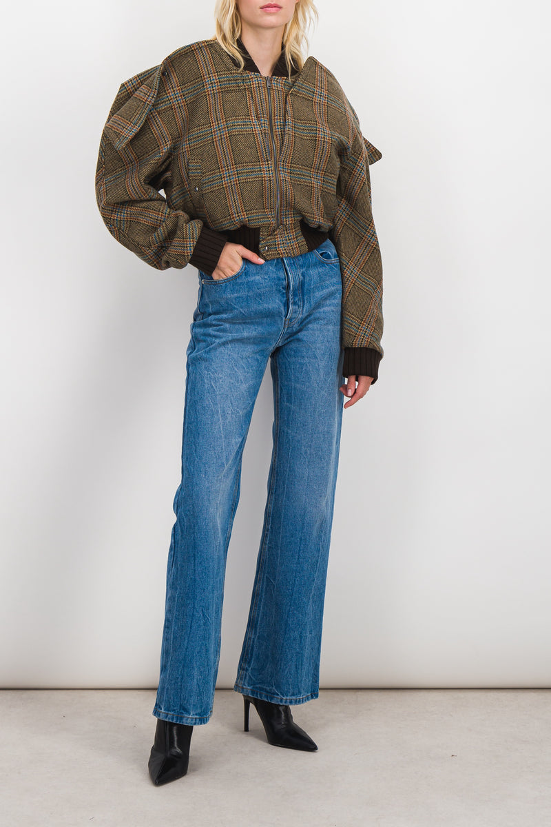 Vivienne Westwood - Cropped oversize bomber with large collar