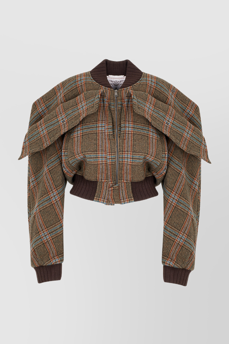 Vivienne Westwood - Cropped oversize bomber with large collar