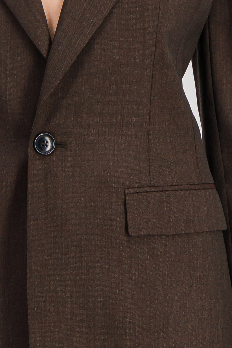 Vivienne Westwood - Brown v-neck tailored blazer
