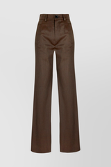 Brown wide leg tailored pants