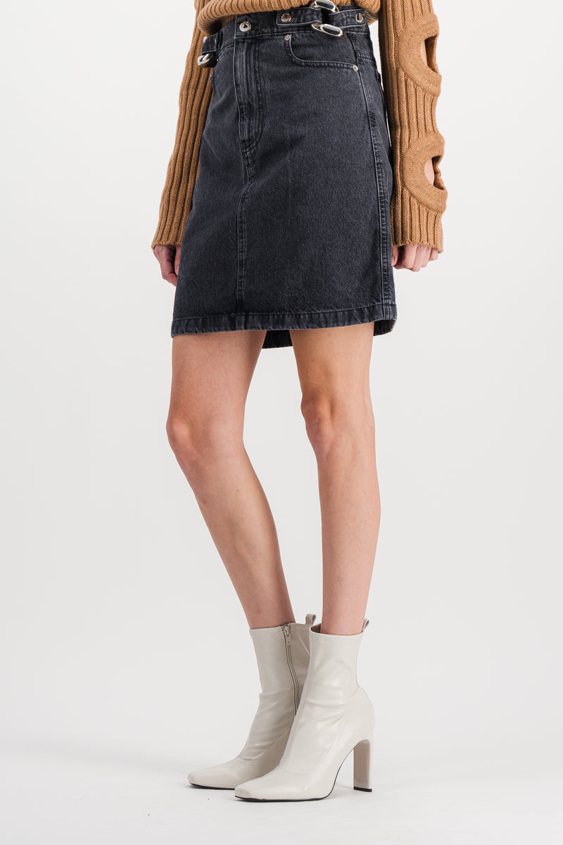 JW Anderson - Chain link denim mini skirt