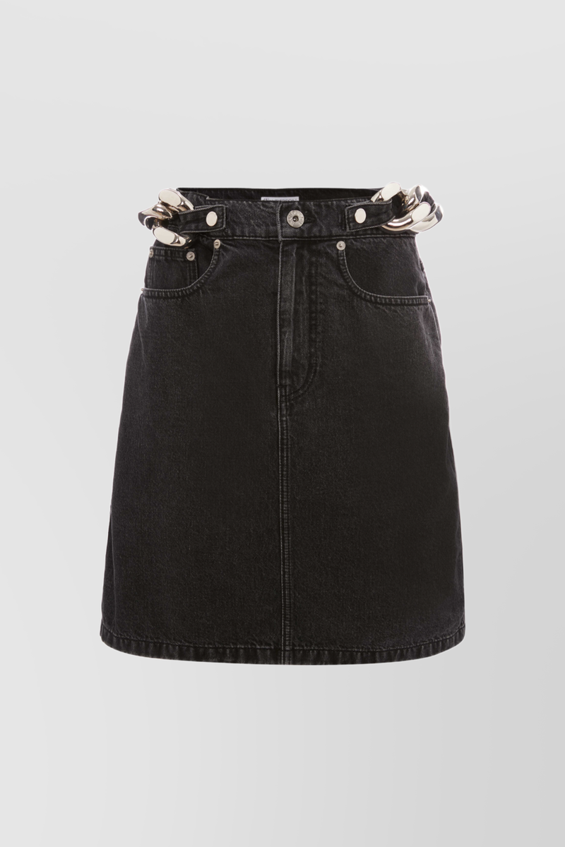 JW Anderson - Chain link denim mini skirt