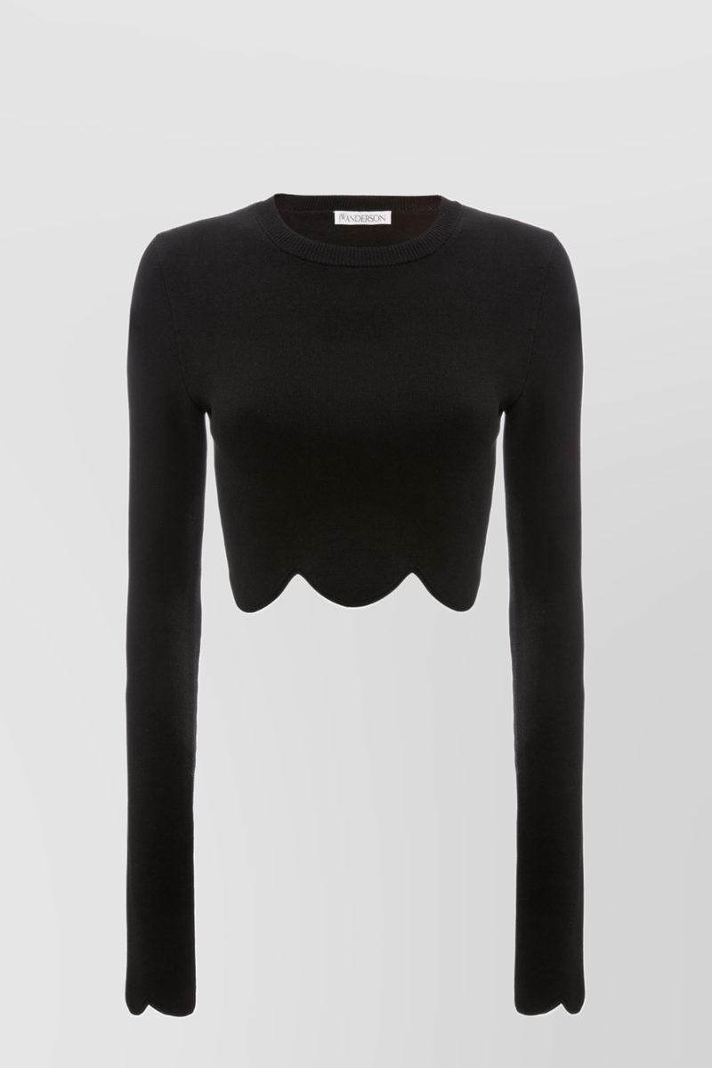 JW Anderson - Cropped scallop hem sweater