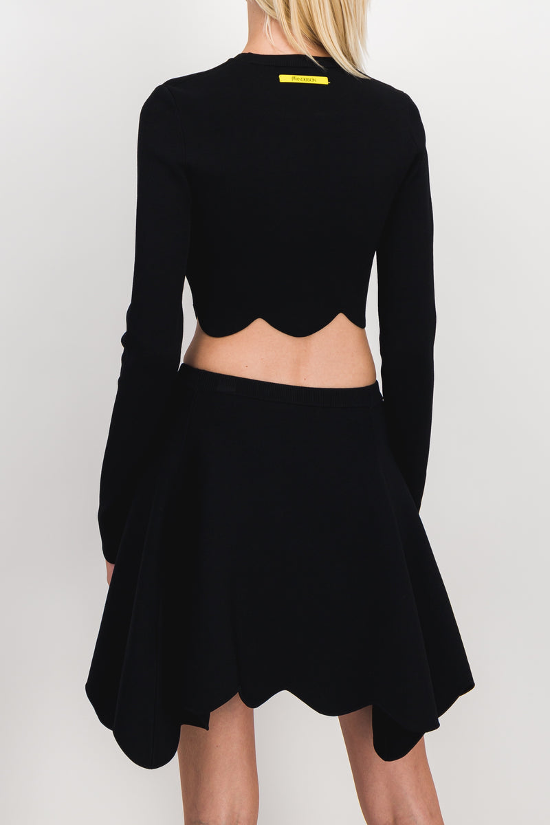JW Anderson - Cropped scallop hem sweater