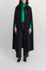 Long wool cape coat