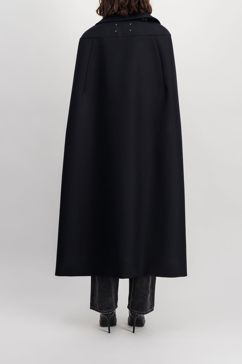 Maison Margiela - Long wool cape coat