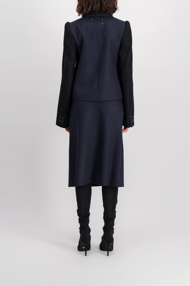 Maison Margiela - Wide sleeve bi-coloured fitted jacket