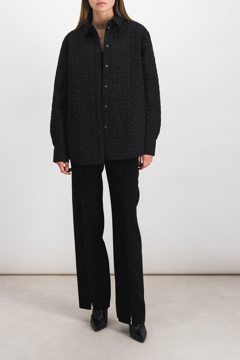 Nina Ricci - Logo quilted oversize shirt