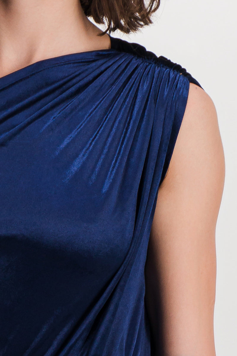 Atlein - One shoulder bodycon velvet catsuit