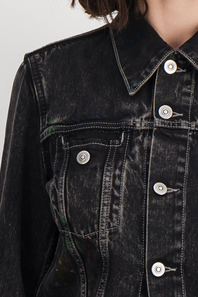 Maison Margiela - Slim washed black denim jacket