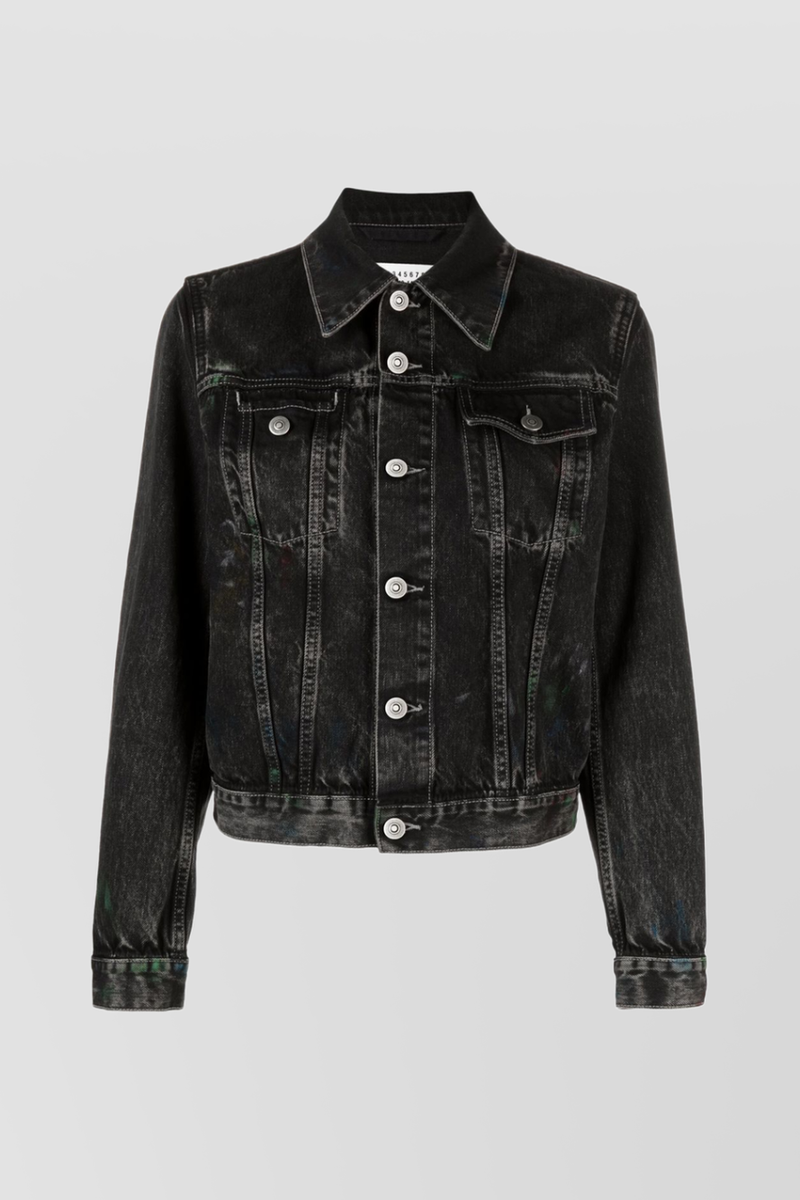 Maison Margiela - Slim washed black denim jacket