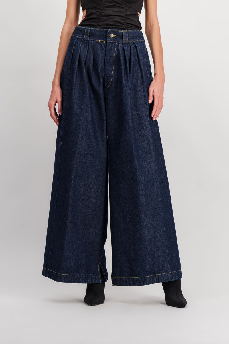 Maison Margiela - Blue denim baggy wide leg jeans