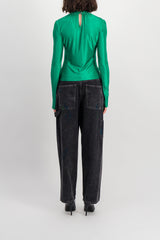 Washed black cropped boyfriend wide leg jeans
