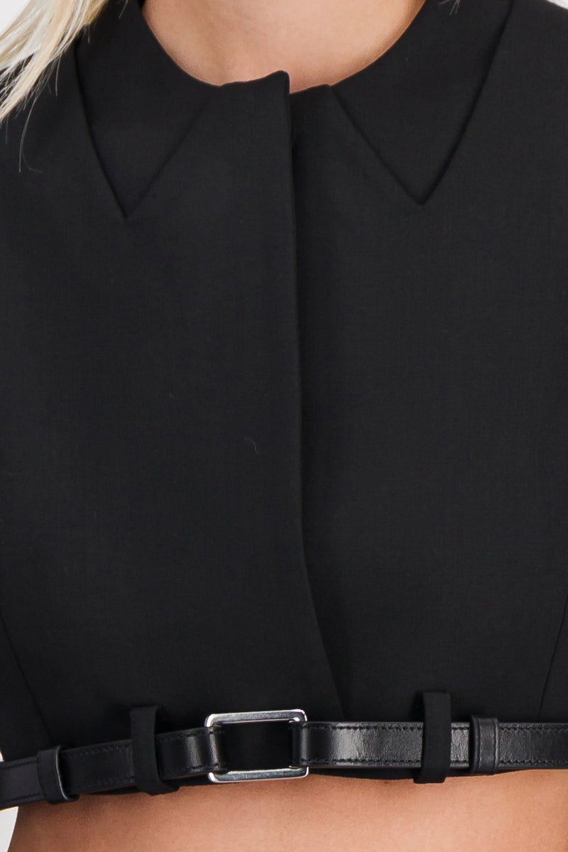 Coperni - Cropped trompe l'oeil jacket