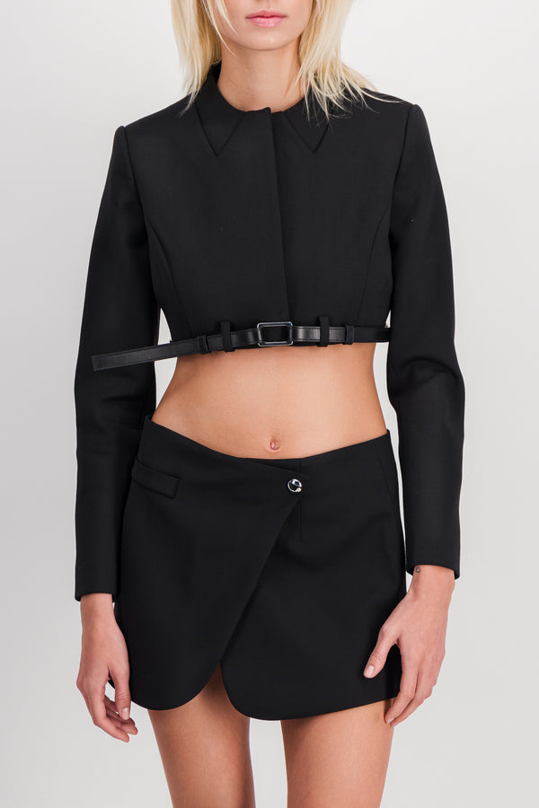 Cropped trompe l'oeil jacket