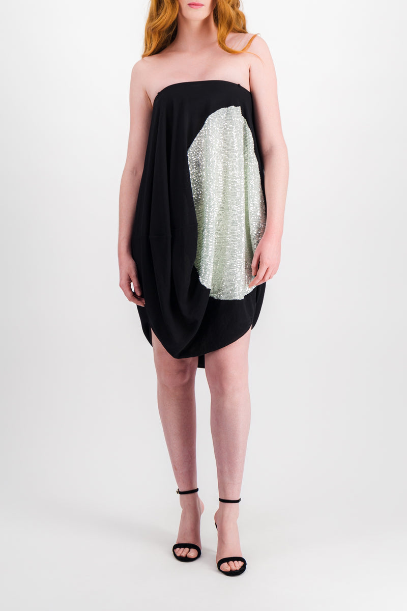 Nina Ricci - Cocoon shaped midi dress with sparkles