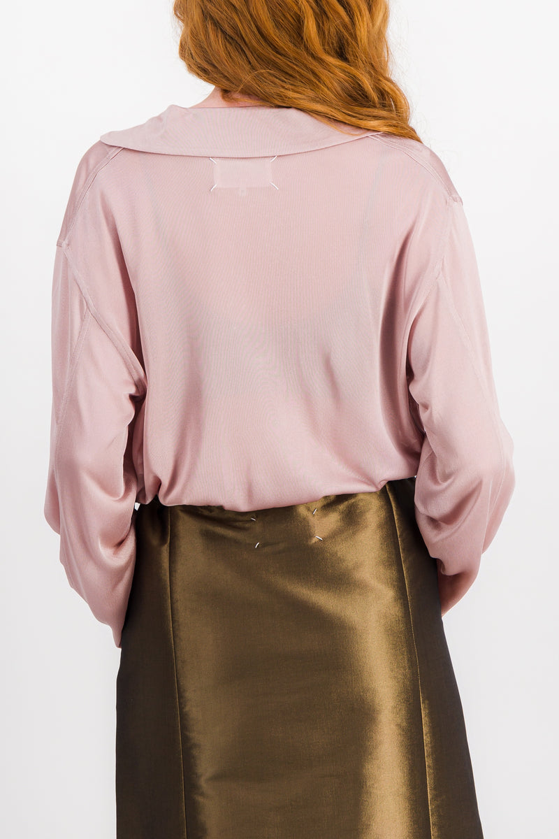 Maison Margiela - Shiny loose pyjama shirt