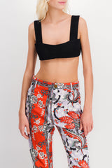 Tweed corsage crop top