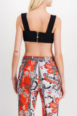 Tweed corsage crop top
