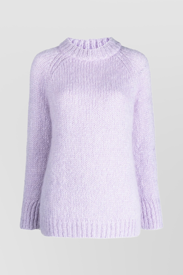 Loose mohair high neck jumper