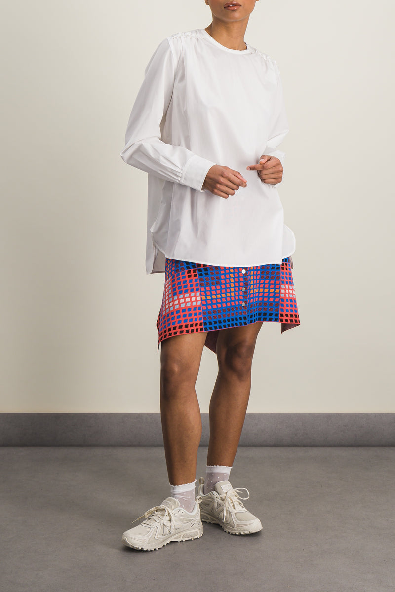 Marni - White gathered boxy cotton shirt