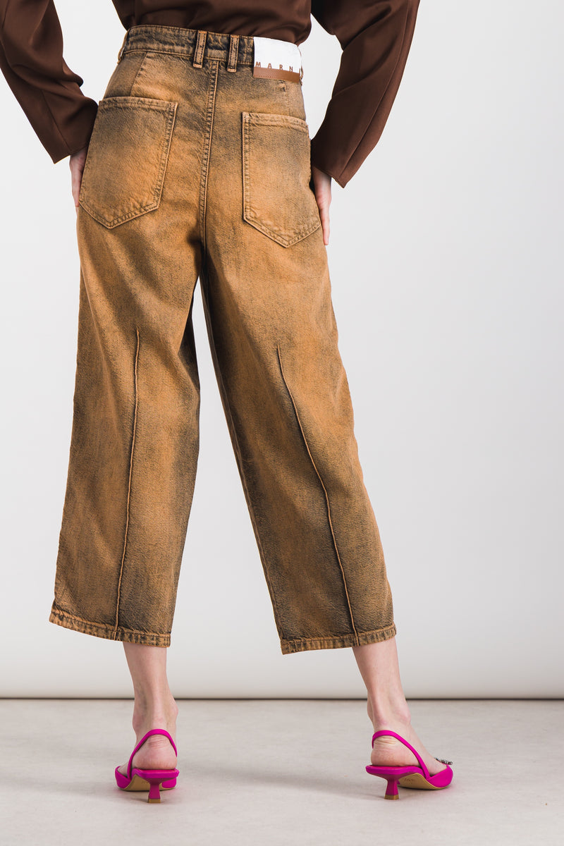 Marni - Marble dyed cropped boyfriend jeans