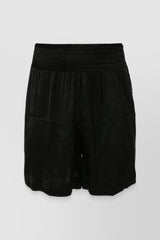 Panelled satin logo-grid boxing shorts