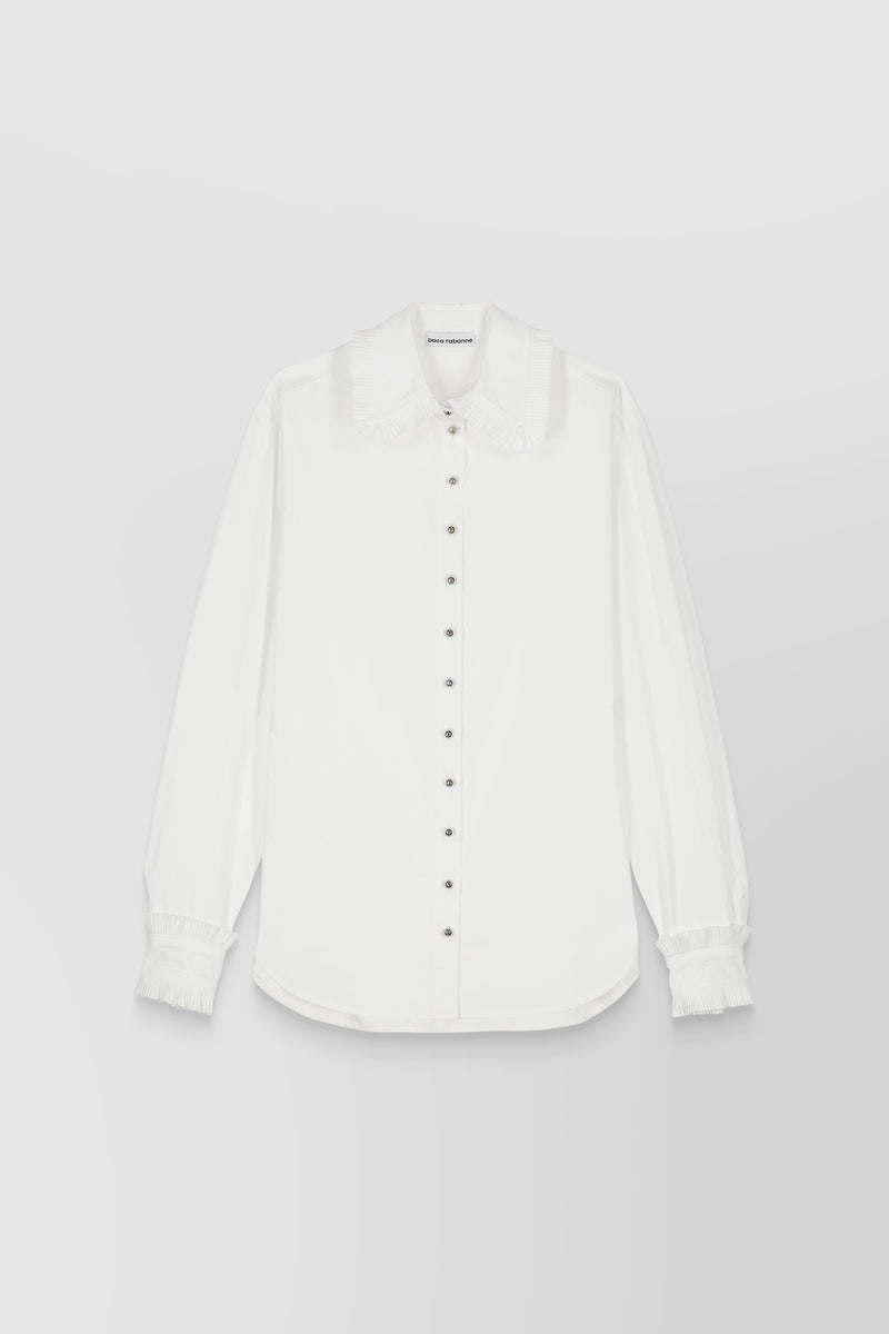 Paco Rabanne - Organic cotton shirt with ruffled details