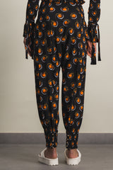 Printed jersey sarouel pants
