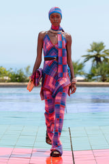 Vasarely jacquard fluid straight leg pants