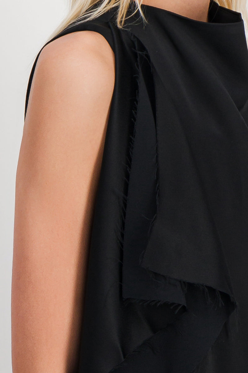 Atlein - Crêpe satin midi dress with front pleat