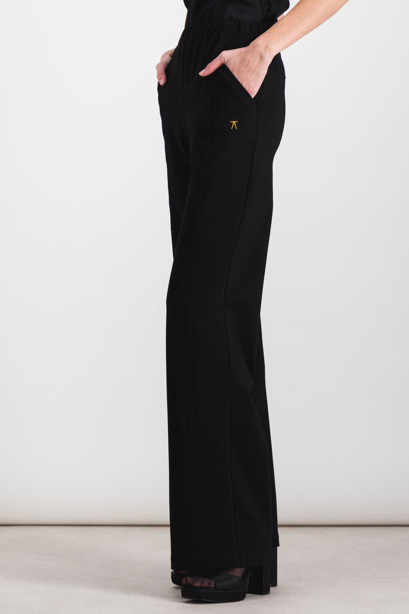 Atlein - Sustainable ocean jersey wide leg jogging pants
