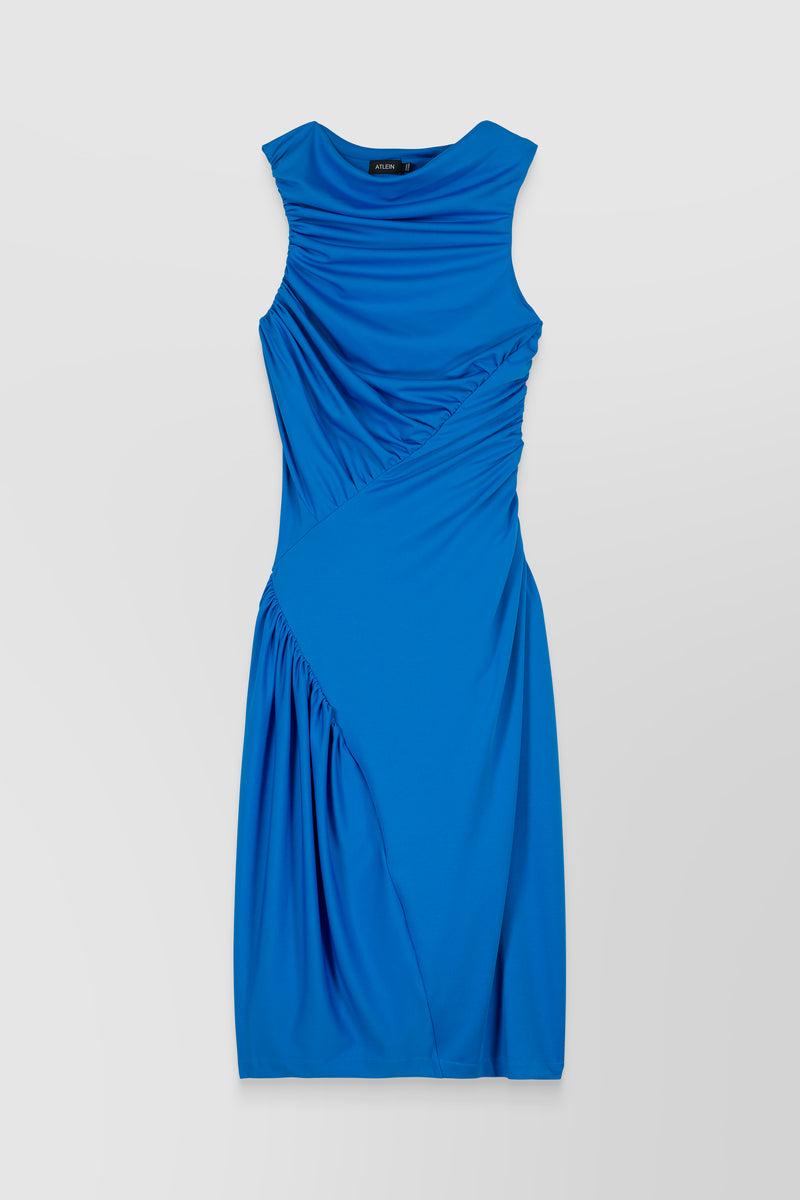Atlein - Asymmetric ruched recycled jersey mini dress