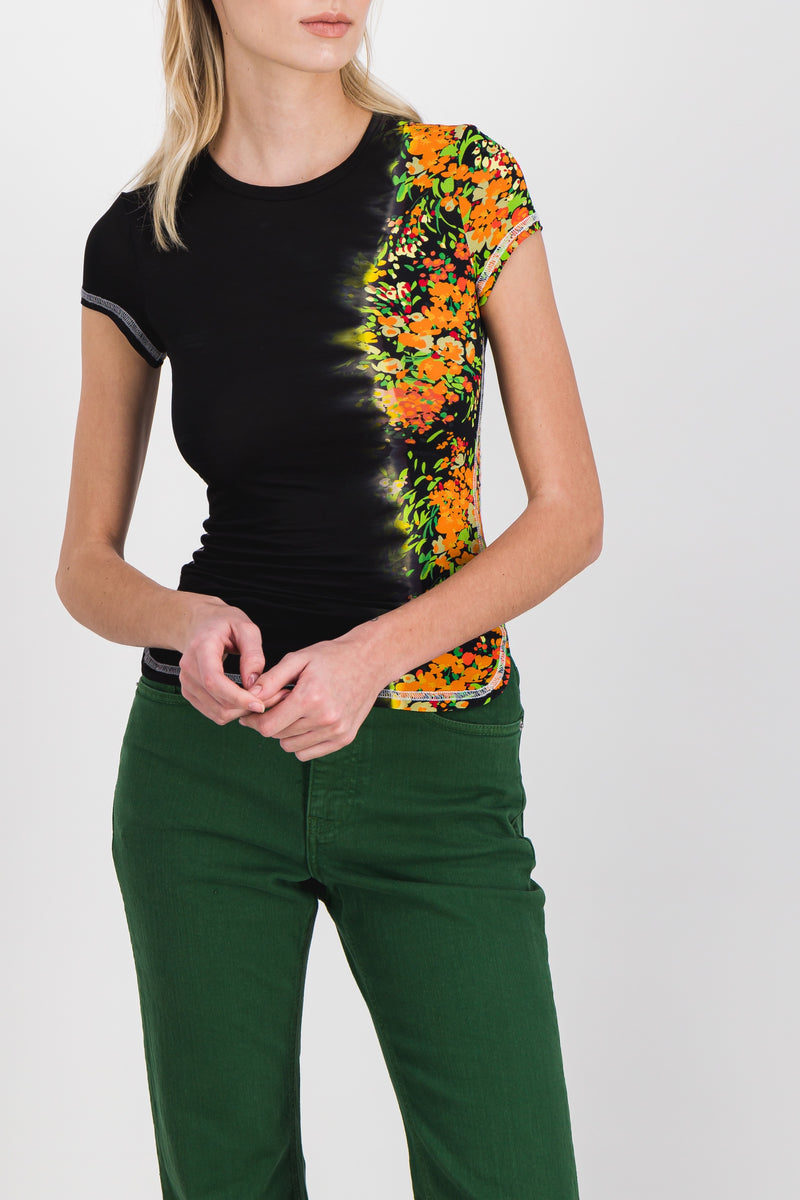 Atlein - Printed jersey t-shirt