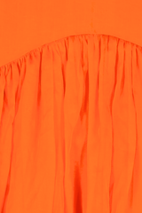 Asymmetric organdie open back midi dress
