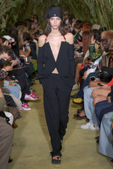 Low rise loose tailored pants