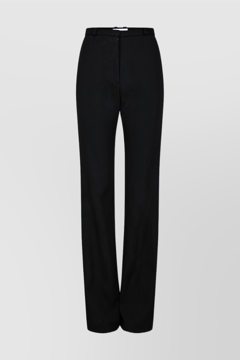 Paco Rabanne - Black velvet straight leg tailoring pants