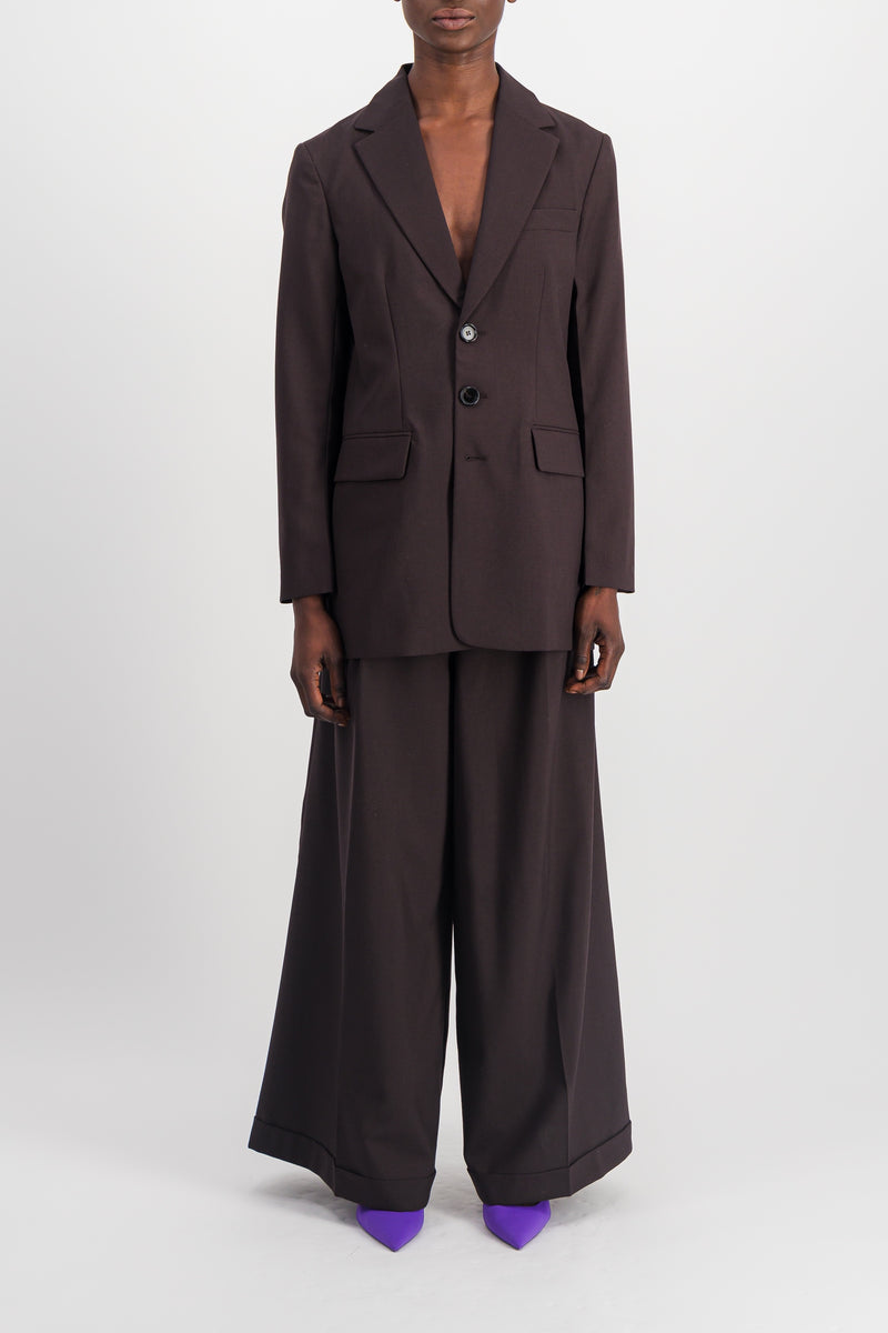 Marni - Reversible single-breasted virgin wool long blazer