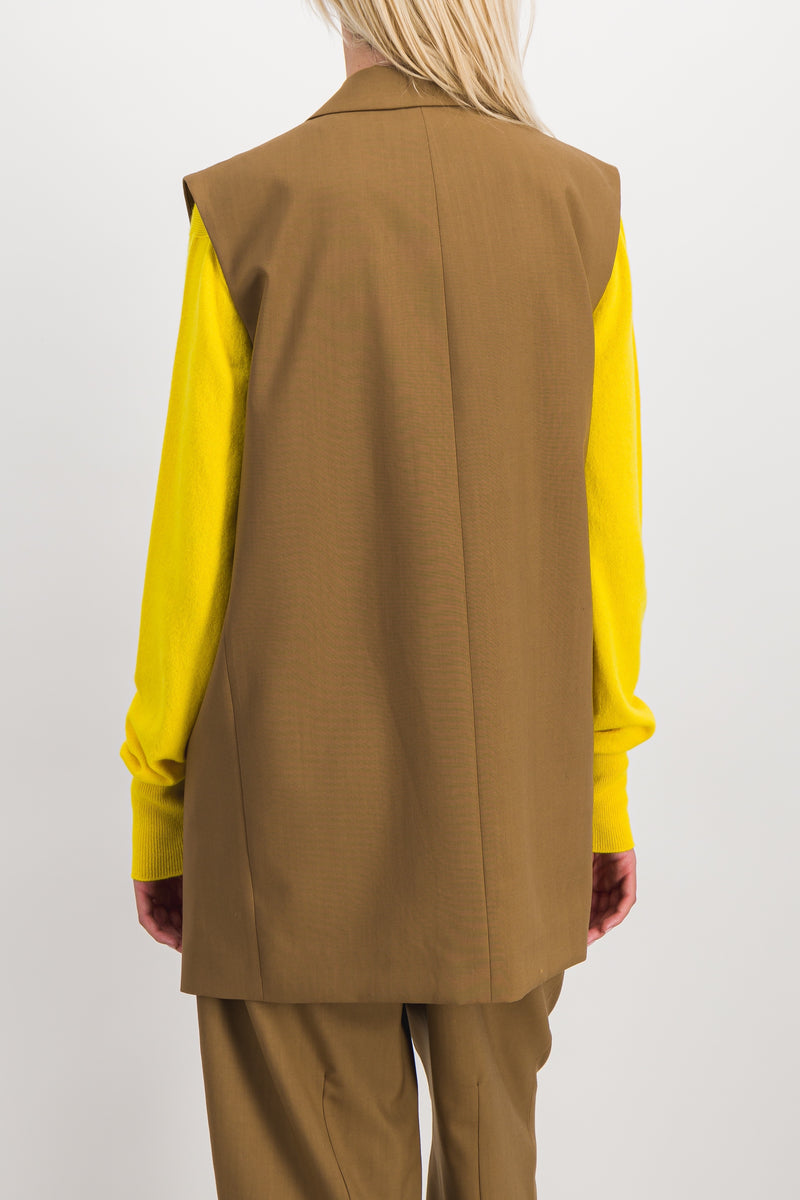 Marni - Sleeveless reversible single-breasted virgin wool vest