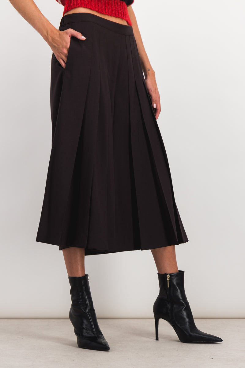 Marni - Cropped culotte virgin wool pants