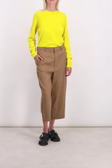 Cropped virgin wool boyfriend pants