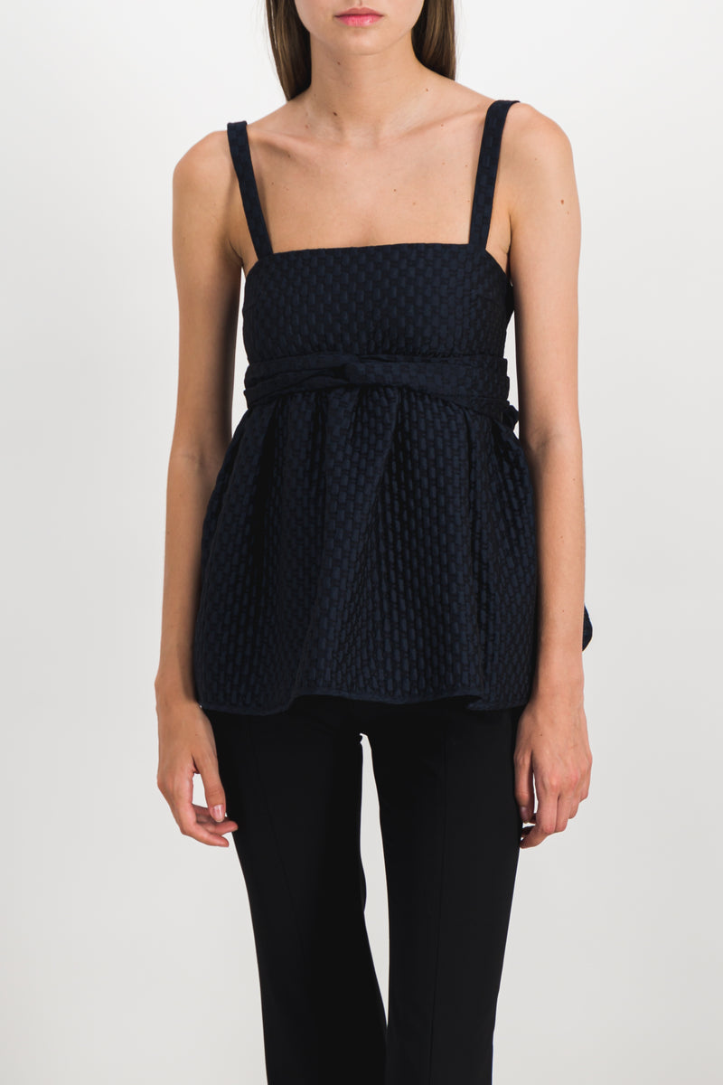 Cecilie Bahnsen - Bandeau top with wrap detail and thin straps