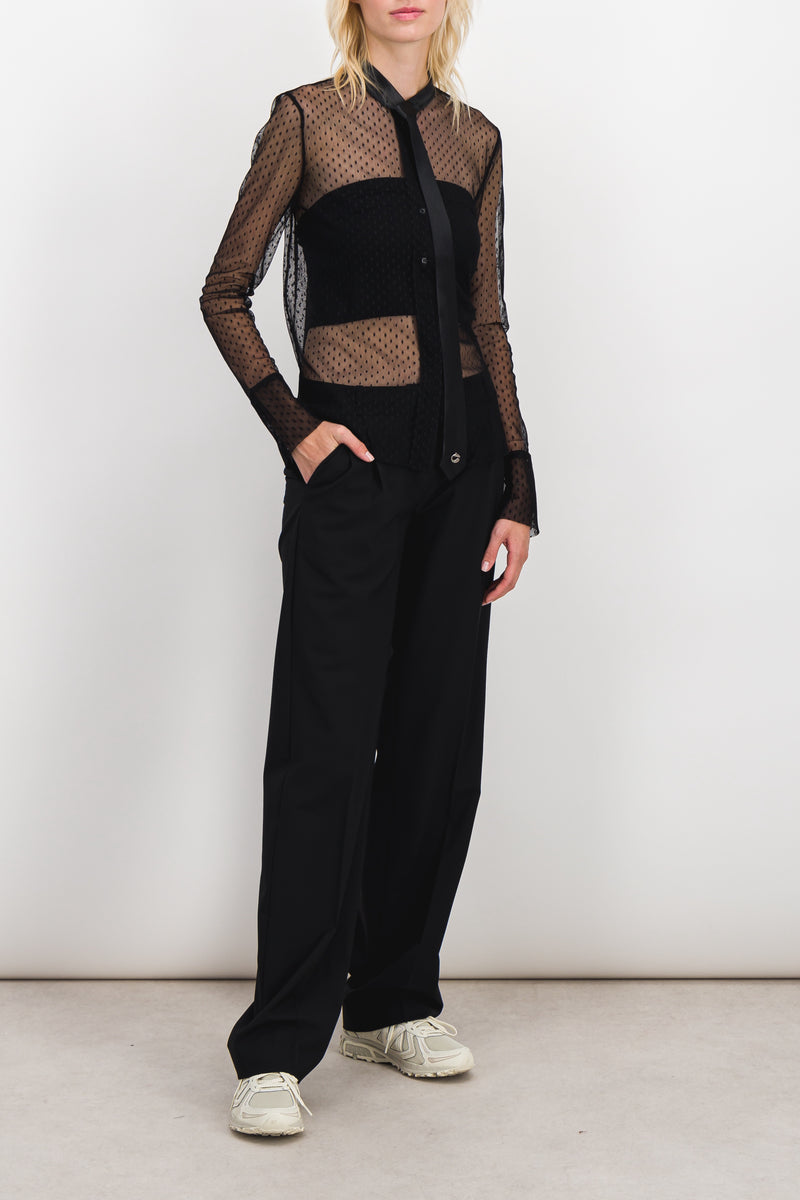 Coperni - Sheer tie neck blouse